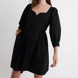 Madewell NWT Poplin Puff-Sleeve Mini Dress